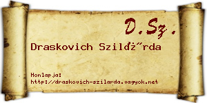 Draskovich Szilárda névjegykártya